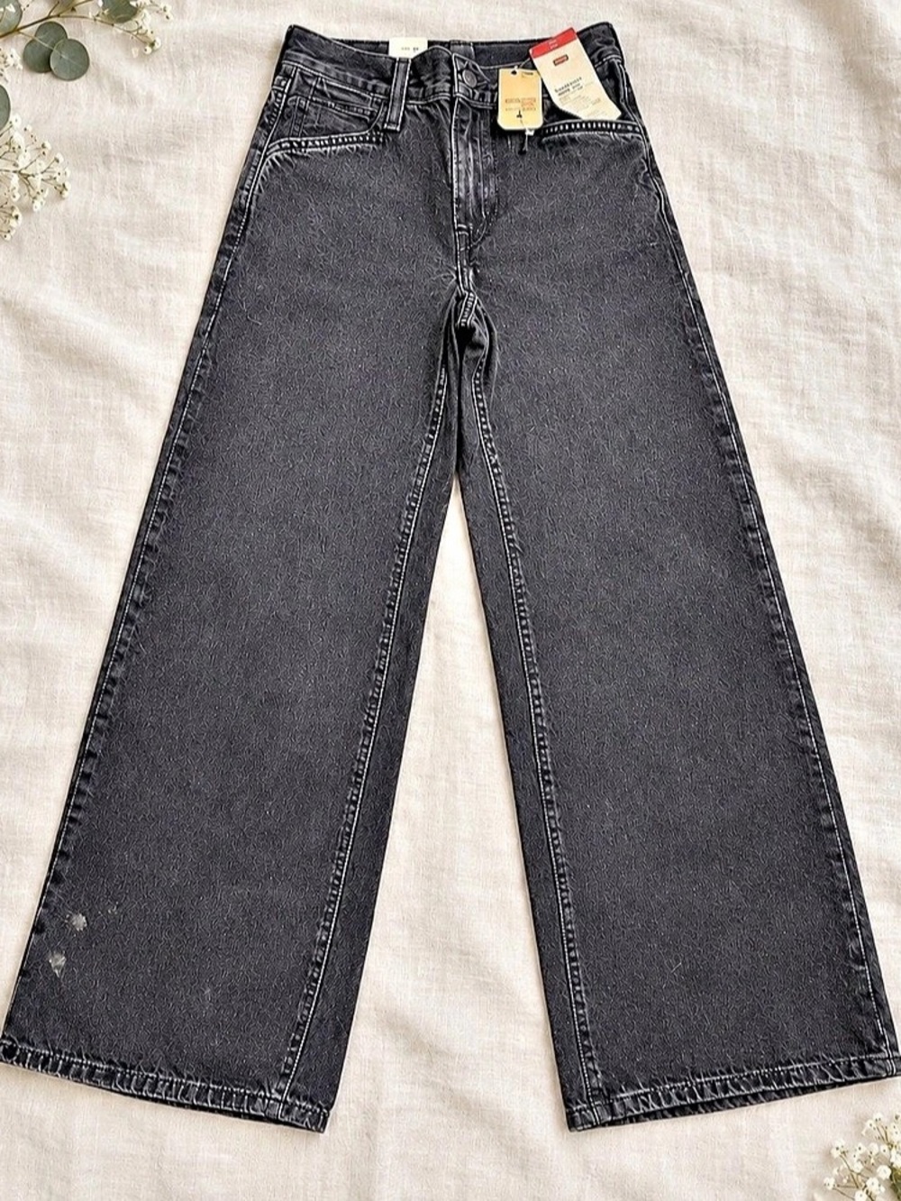 NWT Levi’s ’94 Baggy Wide Leg Jeans – Washed Black – 25 × 31